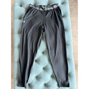 Under Armour Mens HeatGear Joggers Black Loose Fit Training Pants Medium M